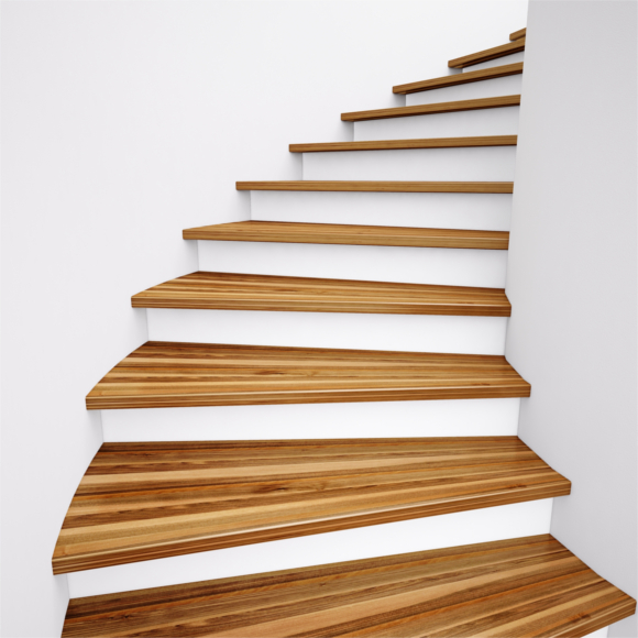 wooden stairs going upwards